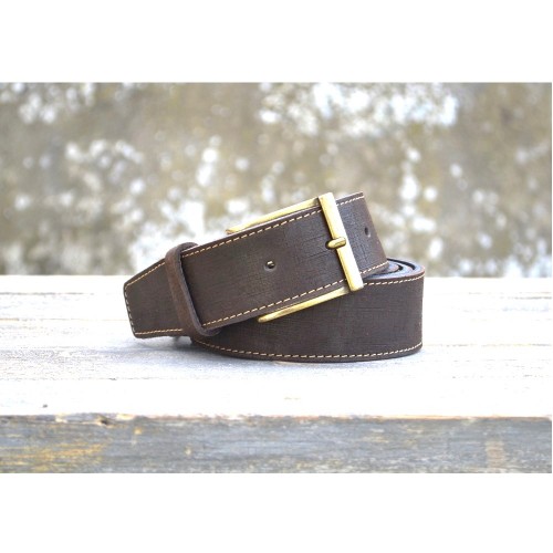 CEINTURE CUIR BRUN| La jean